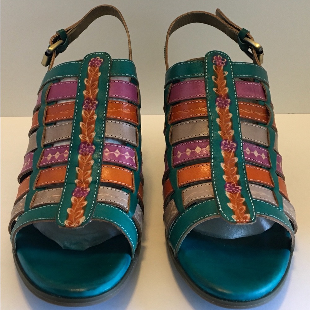 NIB Corkys Elite Women’s St. Francis Leather Slingback Sandals